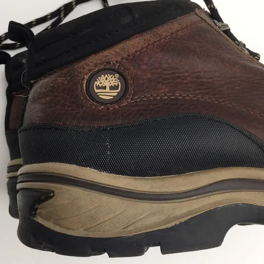 Timberland boys size 7 hiking shoes brown leather